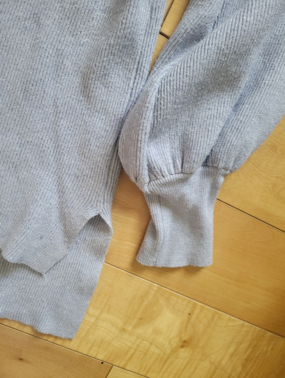 Altar’d State Ribbed Knit Sweater Gray Relaxed Cozy Soft Aesthetic Size M - Picture 4 of 7